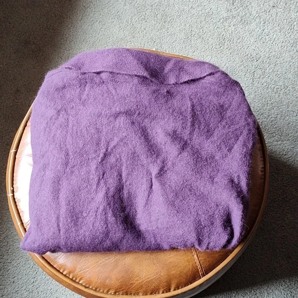 Sarah Spenser Angora and lambswool split neck collared sweater size L - Picture 3 of 8